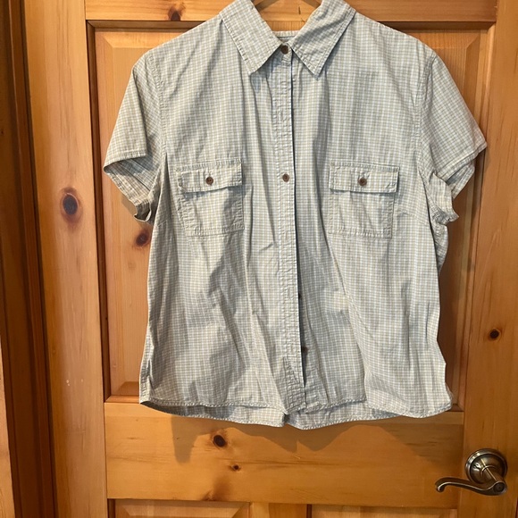 Eddie Bauer Tops - Eddie Bauer poplin Short-Sleeve Button Down Shirt